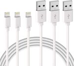 Quntis Lightning to USB-A Cable MFI Certified 3ft (3-Pack) $7.33 + Delivery ($0 with Prime/ $39 Spend) @ YITIANDIANZI via Amazon