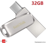 SanDisk Ultra Dual Drive Luxe All-Metal USB Type-C Flash Drive 32GB $9.95, 64GB $13.95, 128GB $18.95 + Postage @ Shopping Square