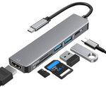 Bakeey 6-in-1 USB-C Hub: 100W PD, HDMI 4K, 2x USB A, SD/MicroSD US$10.99 (~A$16.53) Delivered @ Banggood