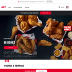 KFC $8 boxes in app and online