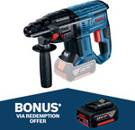 Bosch Professional 18V Rotary Hammer Drill (Skin Only) + Redeem 5Ah Battery $199+Delivery ($0 C&C/ in-Store/ OnePass) @ Bunnings
