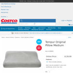 Tempur Original Pillow Medium $109.99 Delivered @ Costco (Membership Required)