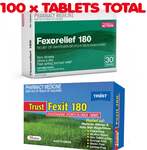 [Short Dated] 70x Fexit 180mg (Exp Nov 24) + 30x Fexorelief (Exp Jan 25) $11.99 Delivered @ PharmacySavings