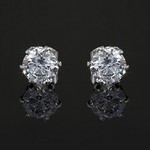 Free 4mm Stud Earrings Featuring Swarovksi Crystals Plus Free Shipping!