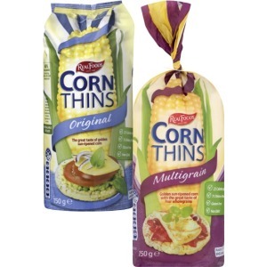 Real Foods Corn Thins 125g-150g $0.95/Each @ Coles