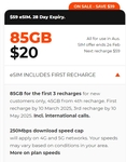 Boost Mobile Prepaid eSIM 28-Day 45GB $20 (Ongoing $59, Bonus 40GB for First 3 Recharges) @ Boost