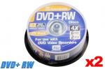 2x 25-Pack DVD+RW Rewritable Blank $19.98 + Postage (Today only)