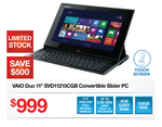 Sony Vaio SVD11215 11.6" Duo 11 Slider Ultrabook $999 @ Sony Centre Tomorrow Only