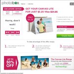 PhotoBox.com.au CANVAS SALE - 85% OFF Canvas Lite! Get a 30.5cm X 20.3cm Canvas Lite for $5.25!