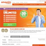 Amaysim 50% off Unlimited Plan ($19.95), First Month Only