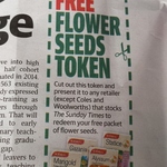 Free Seeds with Every Sunday Times Purchase (WA) $2.50 Paper Purchase Tho