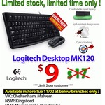 Logitech MK120 Desktop Keyboard Mouse Combo for $9 (Was $17) @ MSY (Selected Branches Only)