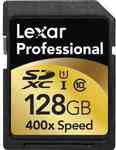 Lexar Professional 400x 128GB SDXC UHS-I Flash Memory Card @ $120 USD Delivered from Amazon.com