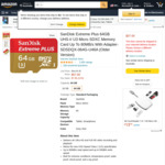SanDisk Extreme Plus 64 GB MicroSDHC Class 10 80MB/s USD $87.46 Shipped @ AmazonUS