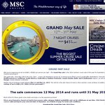   MSC Cruises Cuts Prices by up to 75 PERCENT in Grand May Sale
