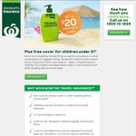 Woolworths Travel Insurance - $20 Wish Gift Card with Policy