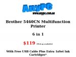 Brother MFC-5460CN Multifunction Printer Free Extra InkCartridges $119
