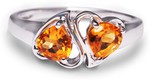 Get 20% off on 0.85cts Heart Shape Citrine Birthstone Ring in Silver for $104.79@Etanzaniteshop