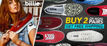 Half Price Postage @ COTD Sitewide + Billie Footwear from $7 (FREE Shipping with 2+ Pairs)