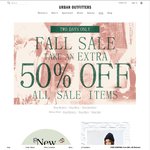 Urban Outfitters 50% off sale items. Free Post over $50