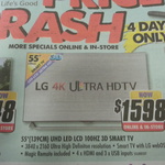 LG 55” (139CM) 4K ULTRA HD 100HZ WEBOS SMART TV - 55UB850T - $1,598 at The Good Guys