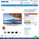 Sony KDL32W700B 32" Full HD LED LCD Smart TV $398 @ Bing Lee
