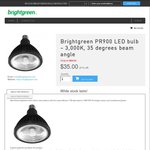 Brightgreen PR900 LED Bulb – 35 Degrees Beam Angle for $35 (Instead of $89). Free Shipping