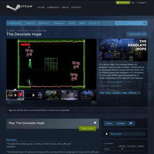 Free Game: The Desolate Hope [Steam] ($4.99 -> $0.00)