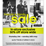 30% off Adidas Storewide (Offer Excludes Sunglasses, Watches, Micoach, Selected Originals) - In Store