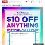 $10 off Sitewide with VISA Checkout on $10+ Spend (Reading Cinema Tickets $2 + More) @ Scoopon