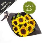 8 Sunflowers in a Bouquet $39.95 Delivered (Was $49.95) NSW Only @ Fresh Flowers
