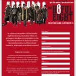 Win RT Flights for 2 to Sydney, 2 Tix The Hateful Eight Premiere (Jan 13), 2nt Hotel
