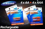 $17.78 (4xAA 2500mAh + 4xAAA 900mAh) SAMSUNG PLEOMAX Rechargeable NiMH Batteries