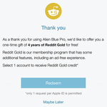4 Years of Reddit Gold FREE for Alien Blue Pro Users