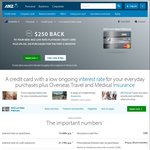 $250 Cashback on ANZ Low Rate Platinum ($99 Annual Fee = Net $151)