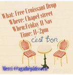 Free Croissant Drop from Agathé Patisserie - Chapel St VIC (Friday 11/11 11am-2pm)