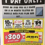 $300 Gift Card with iPad on Plans, $500 Gift Voucher with NBN Connections @ JB Hi-Fi