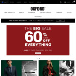 60% or More off Full Priced Items @ OXFORD