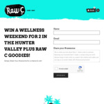 Win a Wellness Weekend for 2 in the Hunter Valley Plus Raw C Goodies from Natural Raw C