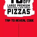 40% off Any Large Premium, Traditional or New York Range Pizzas @ Domino's