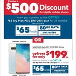 Samsung Galaxy S10 512gb $199 Upfront on Optus $65 Plan with 80GB Data for 24 Months @ Harvey Norman