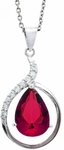 Pica Léla 925 Sterling Silver Red Royalty Crystal Necklace $49 Save $82 + $10 Delivery ($0 with Order over $100)