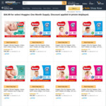 Huggies One Month Supply of Ultimate/Ultra-Dry Nappies (Various Sizes) $44.99 Delivered @ Amazon AU