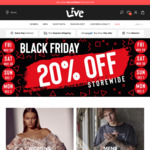 20% off Storewide + Up to 70% off Long Sleeves and Jackets @ Live Clothing