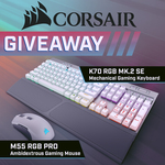 Win a Corsair K70 Keyboard & M55 RGB Pro Mouse Worth $314 from PC Case Gear