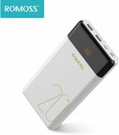 Romoss LT20 Pro 20000mAh USB-C PD 18W 3-Port Power Bank with LCD Display AU$29.83 Delivered @ Romoss via AliExpress