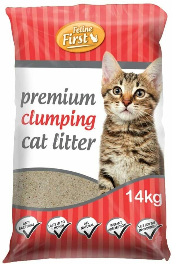 Feline First Premium Clumping Cat Litter 14 kg 10.99 + Delivery (0