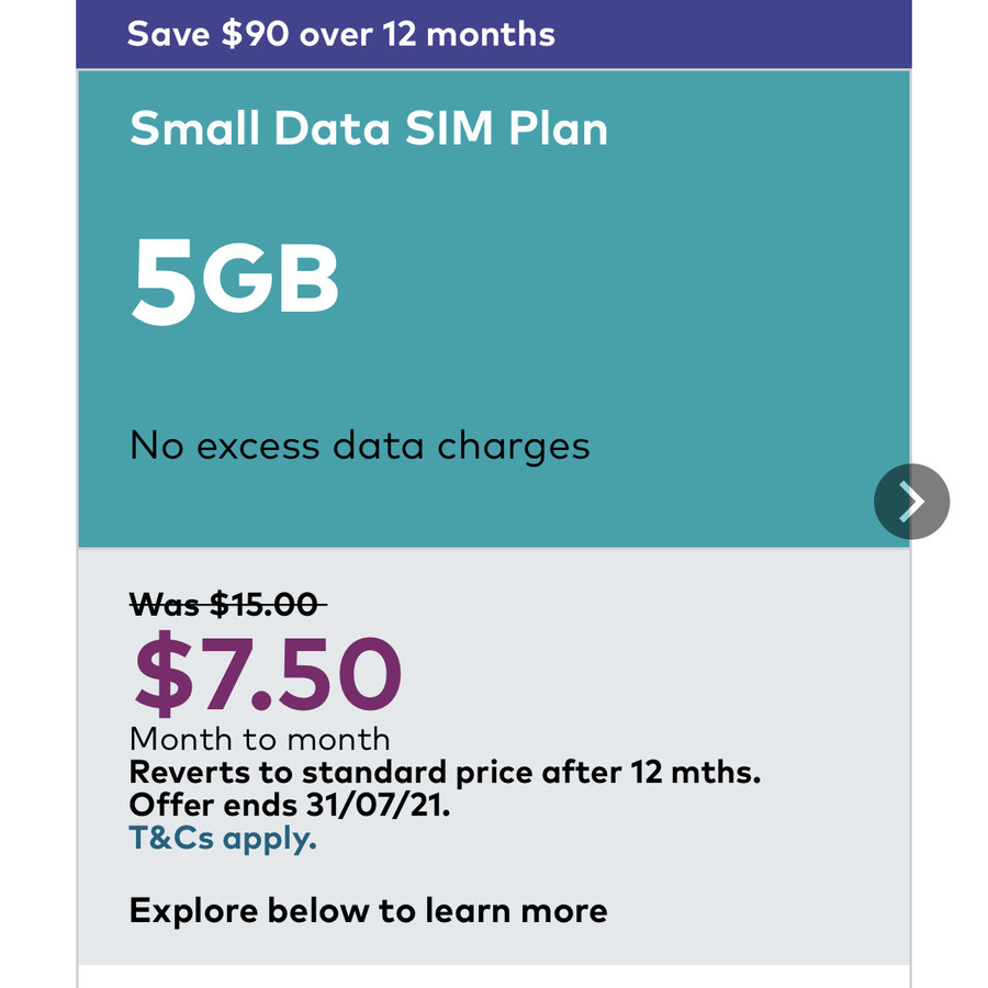 Small Optus Data Plan 5GB $7.50/Month (Includes Optus Sport Access ...