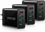 3-Pack Abetcabe 33W Fast USB 3.0 Four Ports Wall Charger $20.69 + Delivery ($0 with Prime/ $39 Spend) @ Abetcabe via Amazon AU