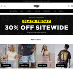 30% off Storewide + $10 Delivery ($0 with $50 Order) @ Edge Clothing